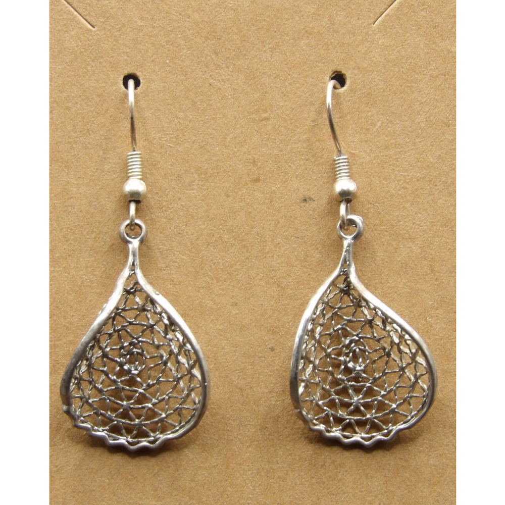 Women's Silver Teardrop Earrings